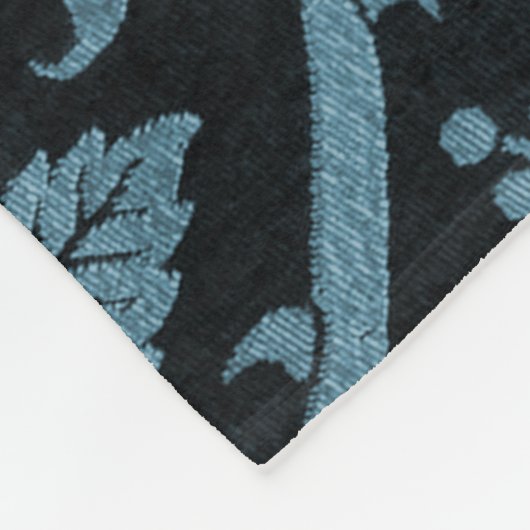 Mystieke Waterverf Blauwe en Gouden Nachtmot Fleece Deken (Hoek)