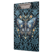 Mystieke Waterverf Blauwe en Gouden Nachtmot Klembord (Links)