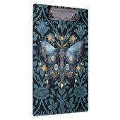 Mystieke Waterverf Blauwe en Gouden Nachtmot Klembord (Rechts)