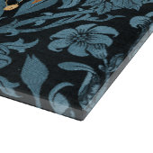 Mystieke Waterverf Blauwe en Gouden Nachtmot Snijplank (Hoek)