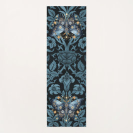 Mystieke Waterverf Blauwe en Gouden Nachtmot Yogamat