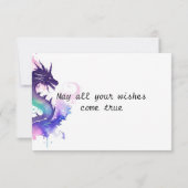 Mystieke Waterverf Draak Verjaardag Kaart (Achterkant)