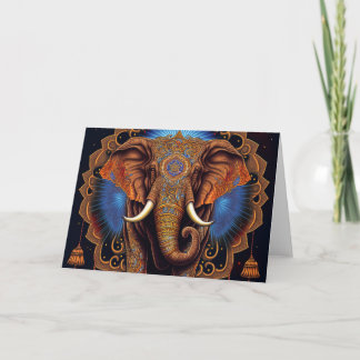 Mystieke Waterverf Elephant Hartelijk dank Bedankkaart