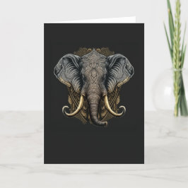 Mystieke Waterverf Elephant Note Kaart