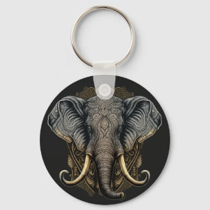 Mystieke Waterverf Elephant Sleutelhanger