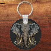 Mystieke Waterverf Elephant Sleutelhanger (Voorkant)