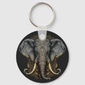 Mystieke Waterverf Elephant Sleutelhanger (Achterkant)