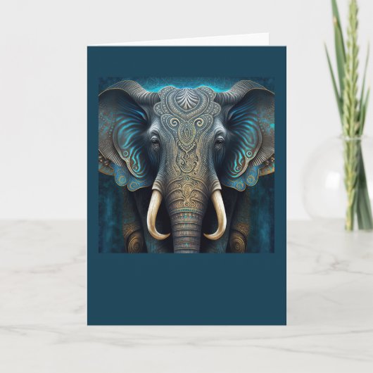 Mystieke Waterverf ElephantNote Kaart (Voorkant)
