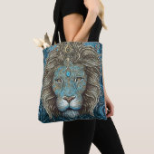 Mystieke Waterverf Lion Canvas tas (Dichtbij)