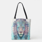 Mystieke Waterverf Lion Canvas tas (Achterkant)