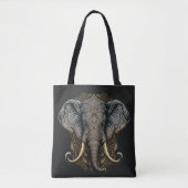 Mystieke Waterverf van het olifant Tote Bag (Voorkant)