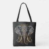 Mystieke Waterverf van het olifant Tote Bag (Achterkant)