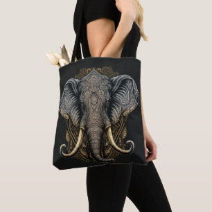 Mystieke Waterverf van het olifant Tote Bag