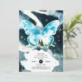 Mystieke Waterverf Vlinder Verjaardag Kaart (Staand voorkant)