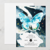 Mystieke Waterverf Vlinder Verjaardag Kaart (Voorkant / Achterkant)