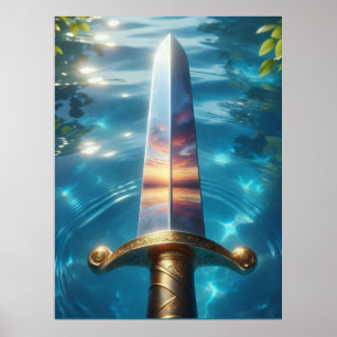 Mystieke Weergave van de Fantasie Zwaard Kunstprin Poster