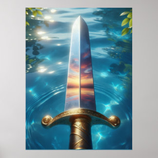 Mystieke Weergave van de Fantasie Zwaard Kunstprin Poster