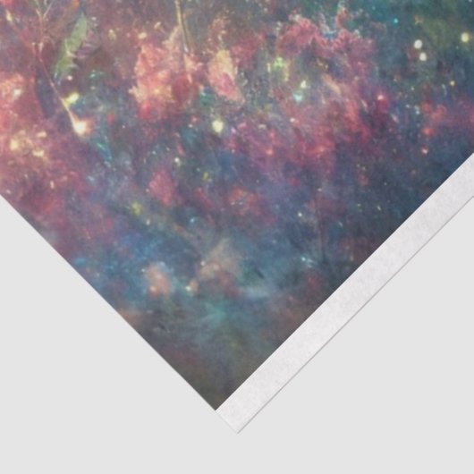 Mystieke weide paard en meisje decoupage tissuepapier (Detail)