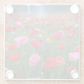 Mystieke weide van kleuren glazen onderzetter (Achterkant)