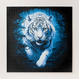 Mystieke wilde witte tijger legpuzzel
