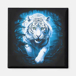 Mystieke wilde witte tijger magneet