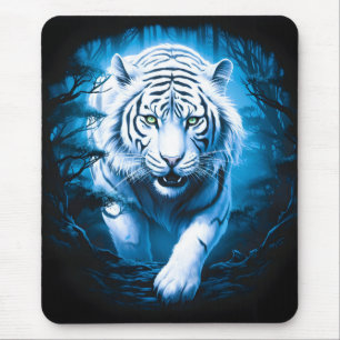 Mystieke wilde witte tijger muismat