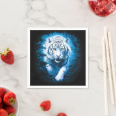 Mystieke wilde witte tijger servet (Insitu)