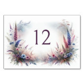 Mystieke Wildflowers Rustic Woodland Wedding Kaart (Achterkant)