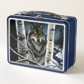 Mystieke Winter Alpha Wolf Berkenbos Wilde Dieren (Voorkant)