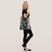 Mystieke Winter Alpha Wolf Berkenbos Wilde Dieren Tote Bag (Op model)
