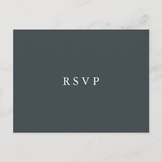 Mystieke Winter | Bloemenbruiloft RSVP MAALTIJD KE Uitnodiging Briefkaart (Voorkant)