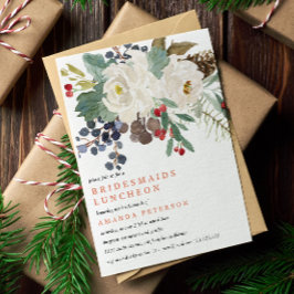 Mystieke Winter | Bruidsmeisjes Lunch Bruiloft V2 Kaart