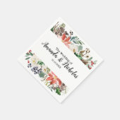 Mystieke Winter | Gepersonaliseerde bruiloft Servet (Hoek)