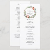 Mystieke Winter | Modern Huwelijks Programma Programmakaart (Voorkant / Achterkant)