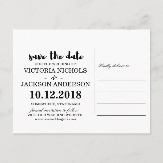 Mystieke Winter | TROUW datum reserveren Aankondigingskaart (Achterkant)