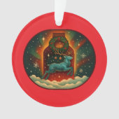 Mystieke Winterhert-Rood Ornament (voorkant)
