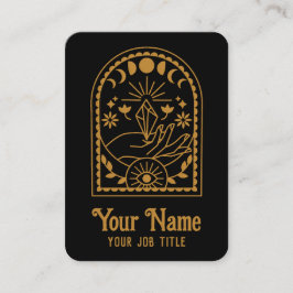 Mystieke Witchy Crystal Moon Phases Visitekaartje