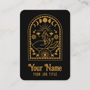 Mystieke Witchy Crystal Moon Phases Visitekaartje