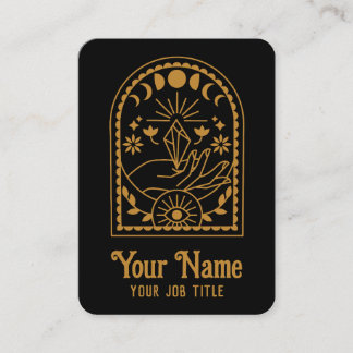 Mystieke Witchy Crystal Moon Phases Visitekaartje