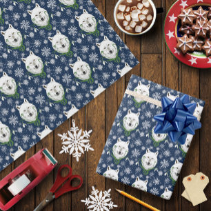 Mystieke Witte Arctische Wolf Winter Sneeuwklokje Cadeaupapier