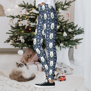Mystieke Witte Arctische Wolf Winter Sneeuwklokje Leggings