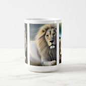Mystieke Witte Leeuw AI Kunst Magische Mok (Midden)