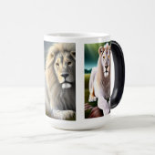 Mystieke Witte Leeuw AI Kunst Magische Mok (Voorkant rechts)