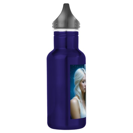 Mystieke witte tijger en vrouw gepersonaliseerd waterfles  (Links)