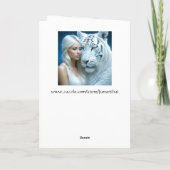 Mystieke Witte Tijger en Vrouw Magische Verjaardag Kaart (Achterkant)