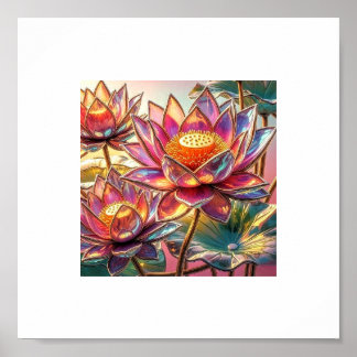 Mystieke woestijnluchtspiegeling – surrealistische poster