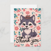 Mystieke wolf bedankkaart (Voorkant / Achterkant)