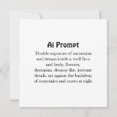 Mystieke Wolf Howling bij Moon Surreal Air Prompt (Achterkant)