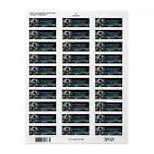 Mystieke Wolf Howling bij Moon Surreal Gepersonali Etiket (Full Sheet)