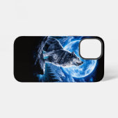 Mystieke Wolf Huilend iPhone Hoesje (Achterkant horizontaal)